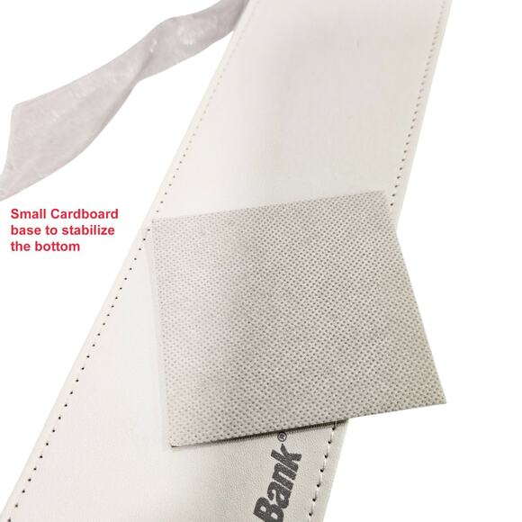 Sunwest Bank Promo Bottle Carrier - White Tote Bag - Faux Leather + Snap Closure - Picture 10 of 12